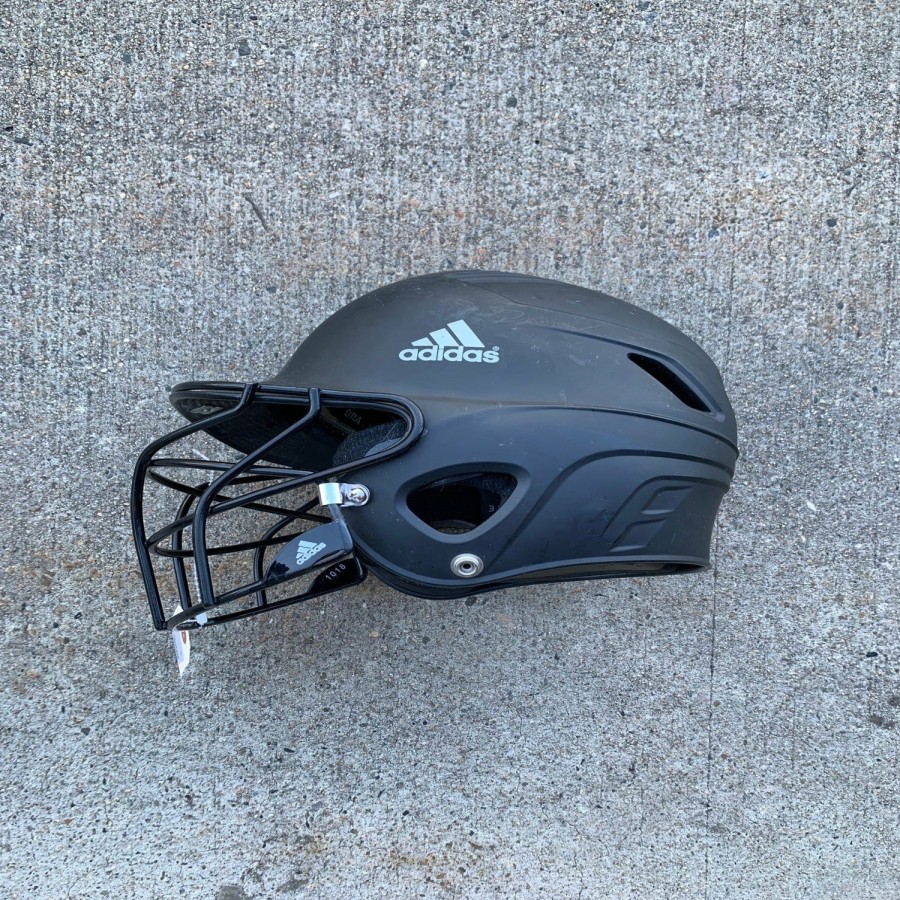 Helmets & Protective Gear * | Used Adidas Triple Stripe Softball Batting Helmet (6 3/8 7 3/8)