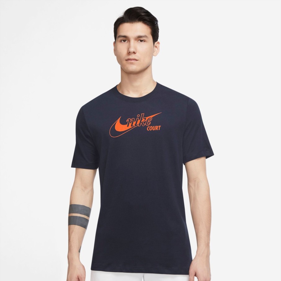 Men'S Apparel * | Nike Court Mens Dri-Fit Tee Swoosh Tennis