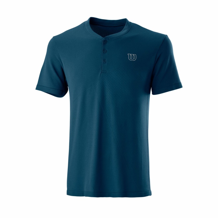 Men'S Apparel * | Wilson Power Seamless Mens Henley Ii Gn