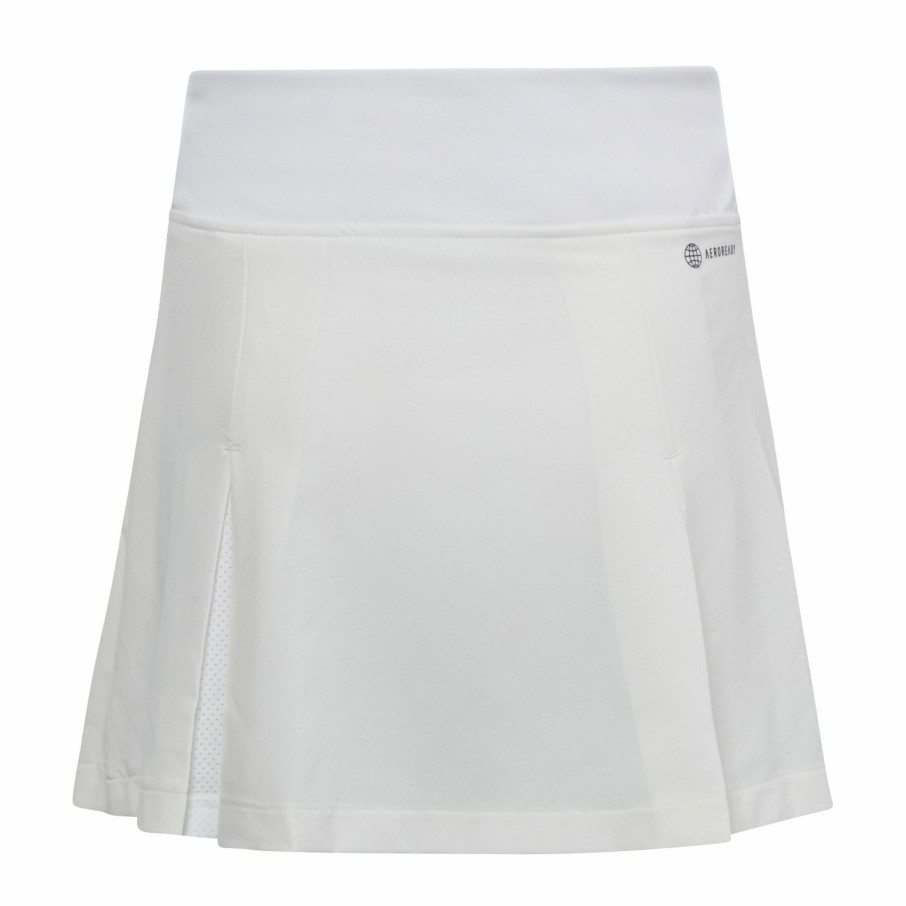 Kids * | Adidas Girls Pleat Skirt White