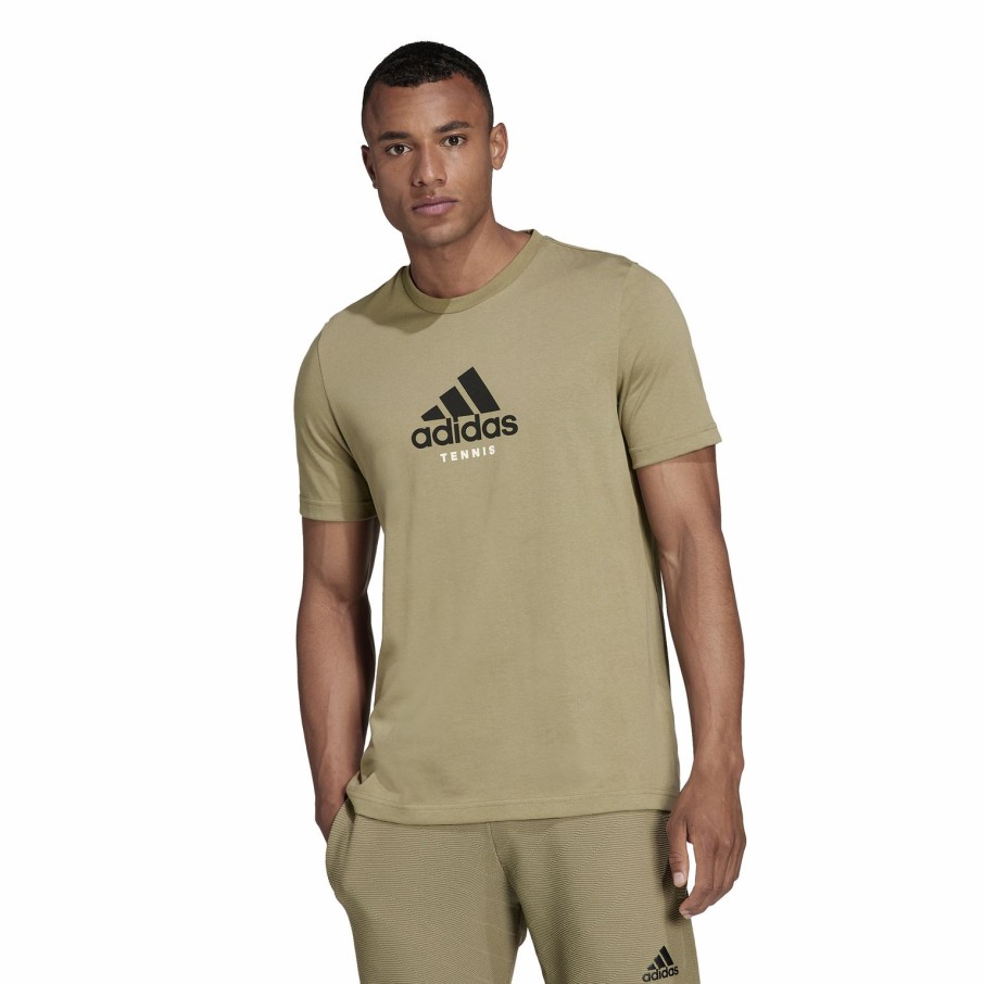 Men'S Apparel * | Adidas Nyc Graphic Logo Mens Short-Sleeve Orbgrn