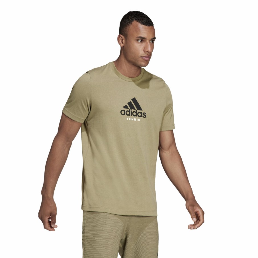 Men'S Apparel * | Adidas Nyc Graphic Logo Mens Short-Sleeve Orbgrn