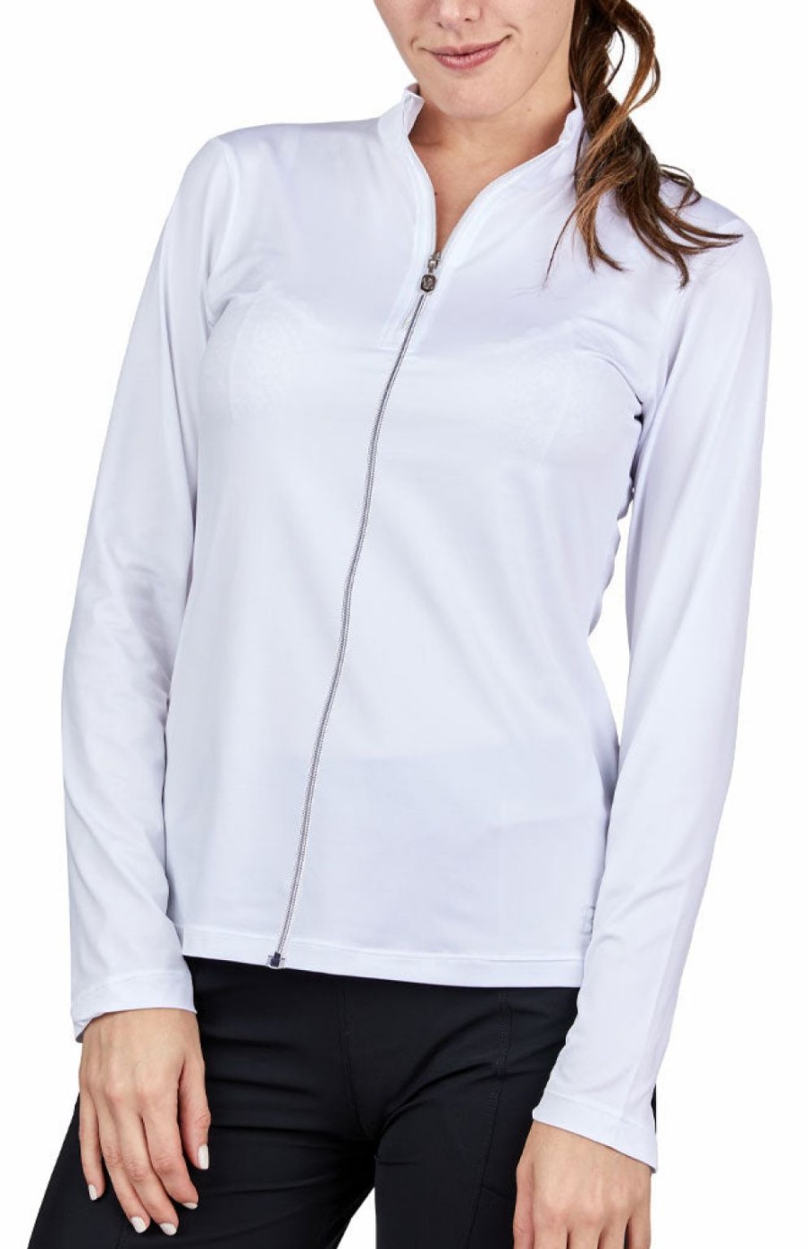 Men'S Apparel * | Sofibella Womens Uv Feather Jacket Wht