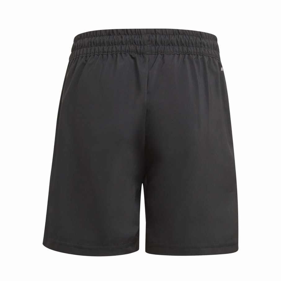 Kids * | Adidas Boys Club 3 Stripe Black Tennis Short Bk