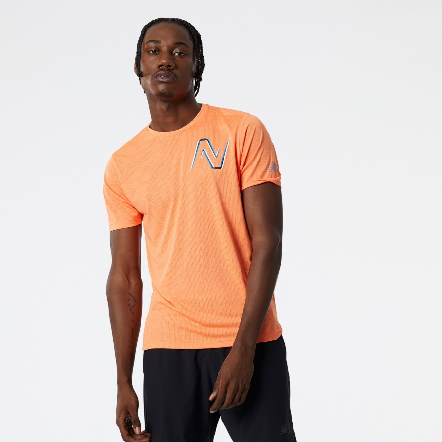 Men'S Apparel * | New Balance Mens Graphic Impact Run Short Sleeve Vo2