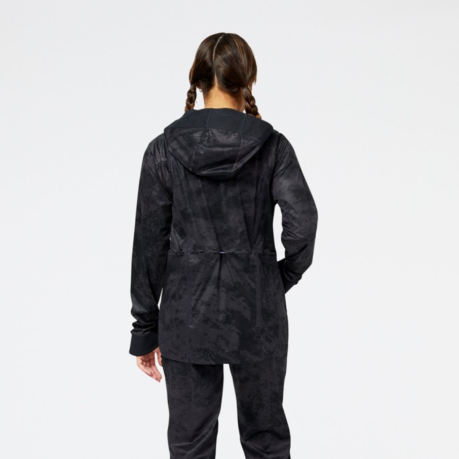 Men'S Apparel * | New Balance Womens All-Terrain Waterproof Jacket Bk