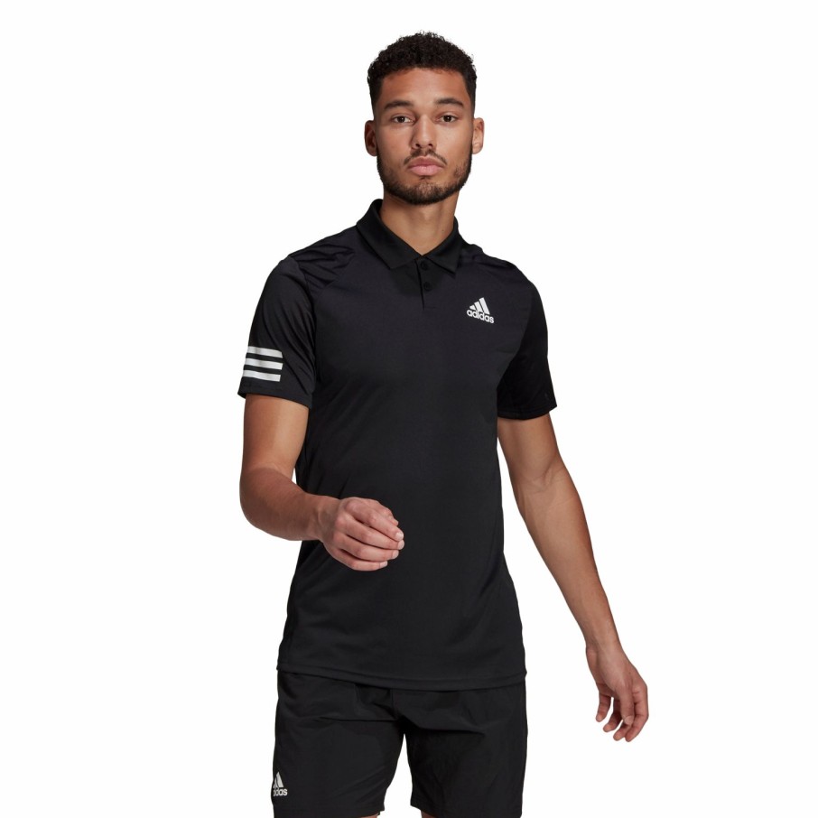 Men'S Apparel * | Adidas Mens Club 3-Stripe Tennis Polo Shirt Bk