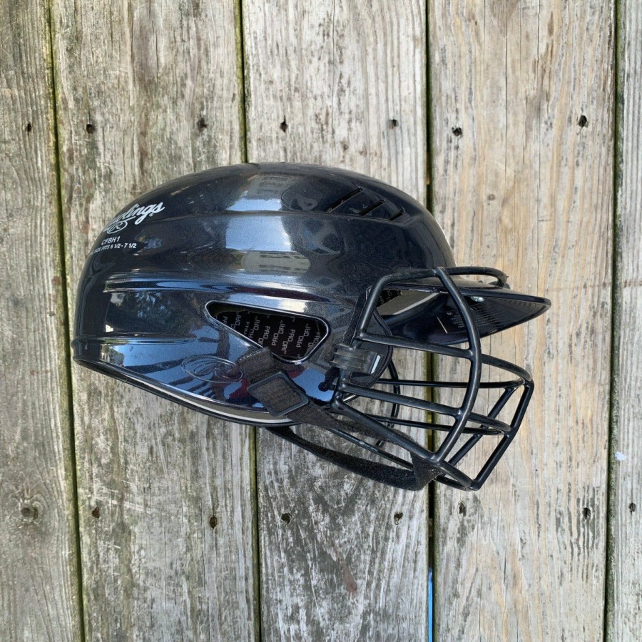 Helmets & Protective Gear * | Used Rawlings Softball Batting Helmet With Cage (6 1/2 7 1/2)