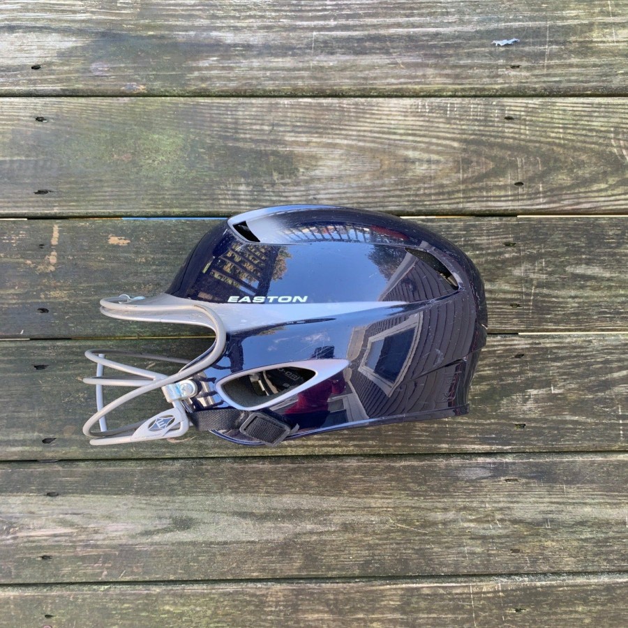 Helmets & Protective Gear * | Used Junior Easton Natural Softball Batting Helmet With Cage